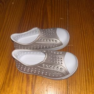 Kids' Slip-On Shoes in Metallic and White